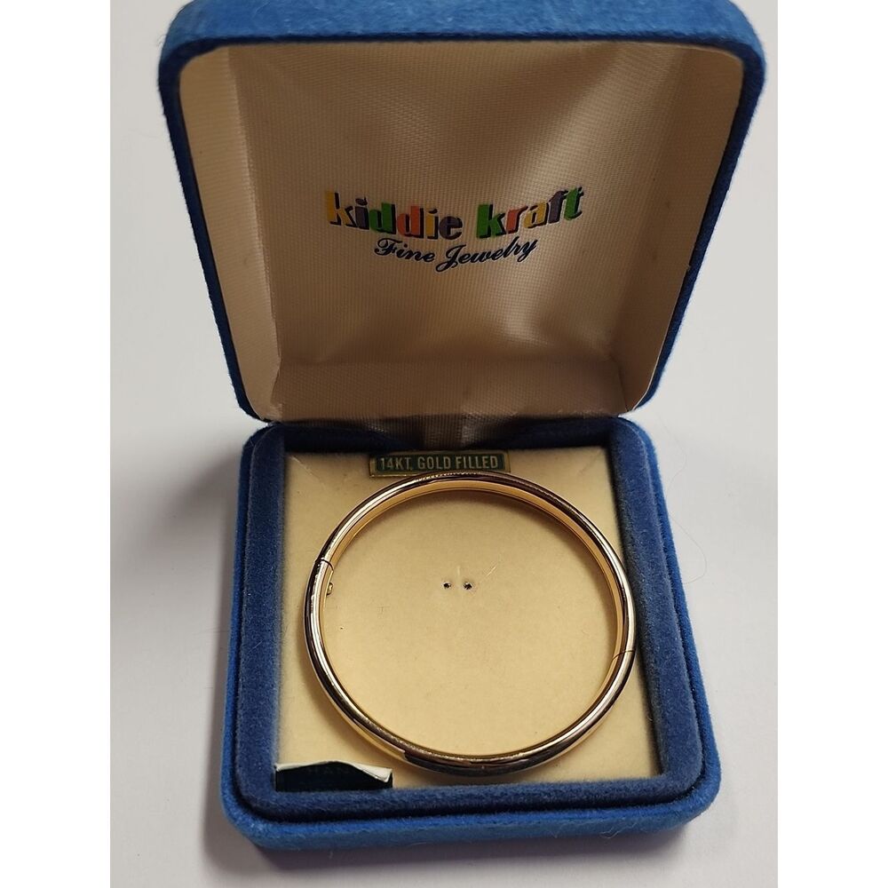 Kiddie Kraft 14kt Gold Filled Bangle Bracelet - Yellow Gold Childs Bracelet